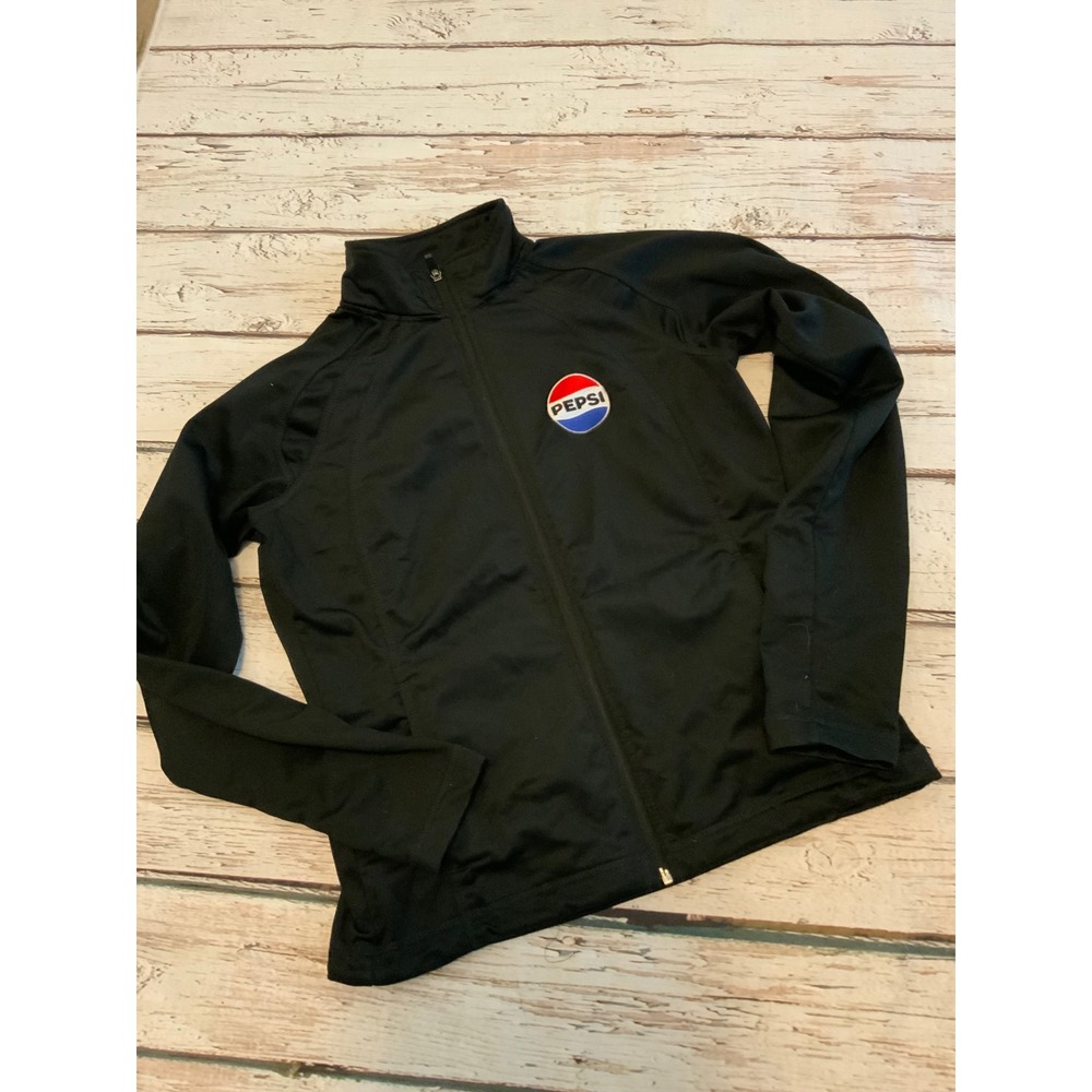 Sport-Tek Pepsi Logo Women Track Jacket Black Full Zip Performance Size M